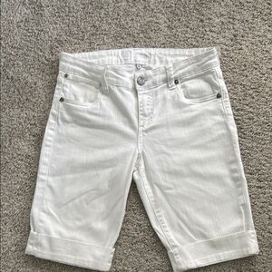 Kut from the Kloth White Denim Shorts